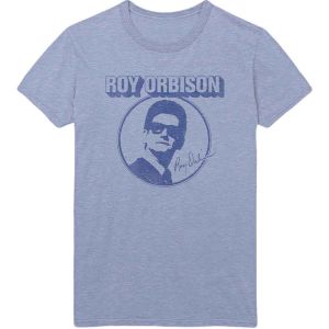Roy Orbison: Photo Circle - Blue T-Shirt