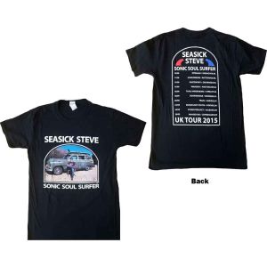 Seasick Steve: Full Colour Sonic Soul Surfer (Back Print) - Black T-Shirt