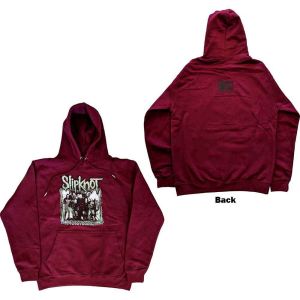 Slipknot: Barcode Photo (Back Print) - Maroon Red Pullover Hoodie