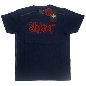 Slipknot: Logo (Snow Wash, Dye Wash) - Navy Blue T-Shirt