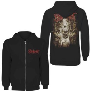 Slipknot: Skull Teeth (Back Print) - Black Zip-up Hoodie