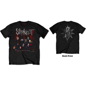 Slipknot: WANYK Group Photo (Back Print) - Black T-Shirt