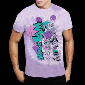 Space Jam: Retro Squad (Dip Dye, Dye Wash) - Pink T-Shirt