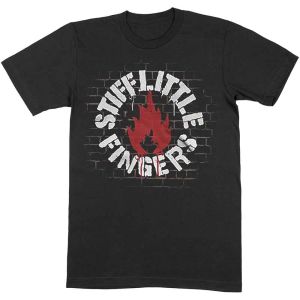 Stiff Little Fingers: Wall - Black T-Shirt