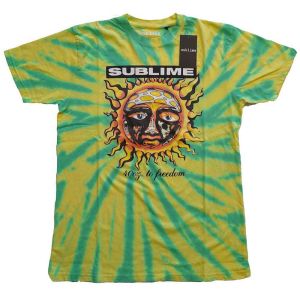 Sublime: 40oz To Freedom (Dip Dye, Dye Wash) - Green T-Shirt