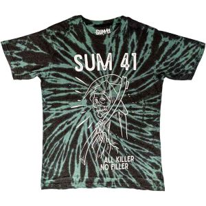 Sum 41: Reaper (Dip Dye, Dye Wash) - Green T-Shirt