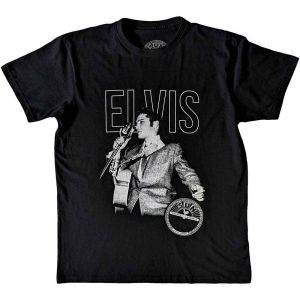 Sun Records: Elvis Live Portrait - Black T-Shirt