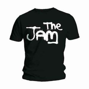 The Jam: Spray Logo Black - Black T-Shirt