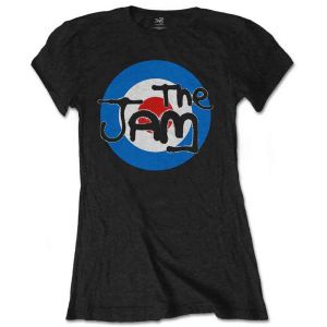 The Jam: Spray Target Logo (Extreme Soft Hand Inks) - Ladies Black T-Shirt