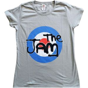 The Jam: Spray Target Logo - Grey Ladies T-Shirt