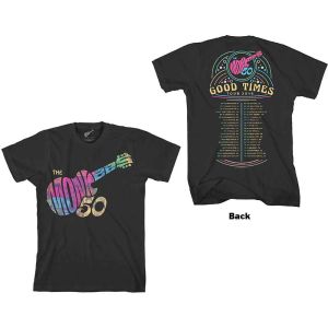 The Monkees: Guitar Discography (Back Print) - Black T-Shirt