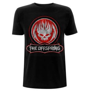 The Offspring: Distressed Skull - Black T-Shirt