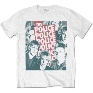 The Police: Half-tone Faces - White T-Shirt