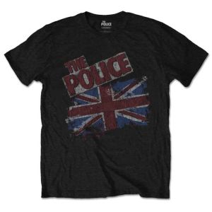 The Police: Vintage Flag - Black T-Shirt