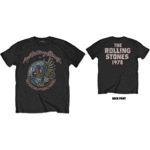 The Rolling Stones: Dragon '78 (Back Print) - Black T-Shirt