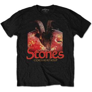 The Rolling Stones: Goats Head Soup with Logo - Black T-Shirt