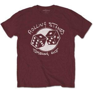 The Rolling Stones: Tumbling Dice - Maroon Red T-Shirt