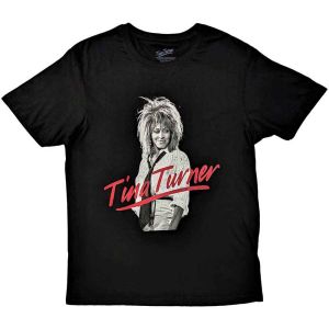 Tina Turner: Red Logo - Black T-Shirt