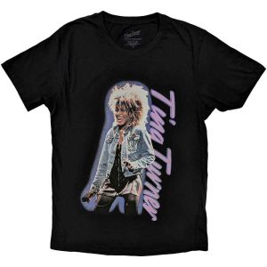 Tina Turner: Vertical Logo - Black T-Shirt