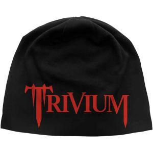 Trivium: Logo JD Print (Discharge Printing) - Black Beanie Hat Preorder