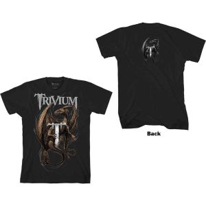 Trivium: Perched Dragon (Back Print) - Black T-Shirt