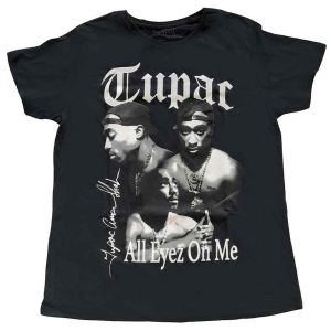 Tupac: All Eyez B&W - Ladies Black T-Shirt