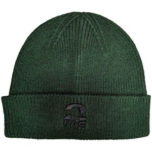 Tupac: Fist Logo (Roll Up) - Green Beanie Hat Preorder