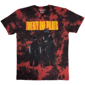 Twenty One Pilots: Standing Bar (Dip Dye, Dye Wash) - Red T-Shirt