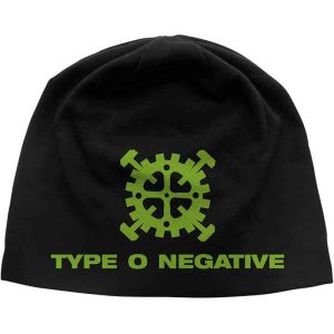 Type O Negative: Gear Logo JD Print (Discharge Print) - Black Beanie Hat Preorder