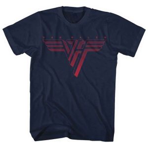 Van Halen: Classic Red Logo - Navy Blue T-Shirt