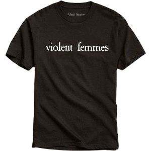 Violent Femmes: White Vintage Logo - Black T-Shirt