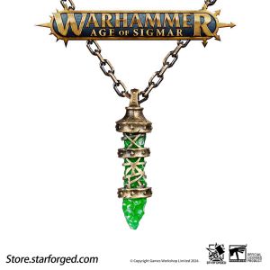 Warhammer Age of Sigmar: Skaven Warpstone Pendant (Copper Chain)