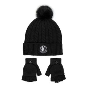 Wednesday: Nervermore Beanie & Gloves Set Preorder