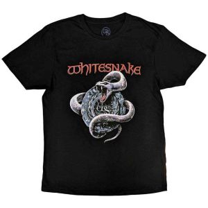 Whitesnake: Silver Snake - Black T-Shirt