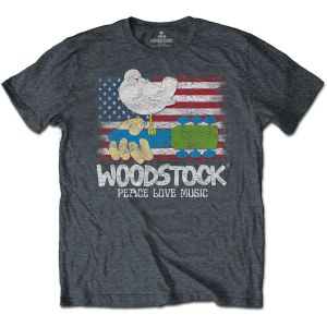 Woodstock: Flag - Heather Grey T-Shirt