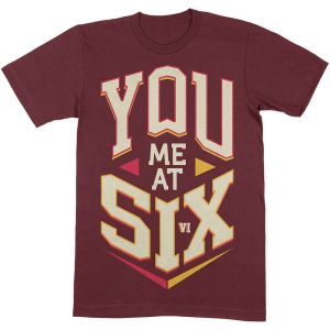 You Me At Six: Cube - Maroon Red T-Shirt