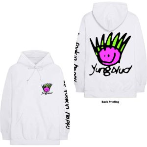 Yungblud: Face (Back Print) - White Pullover Hoodie