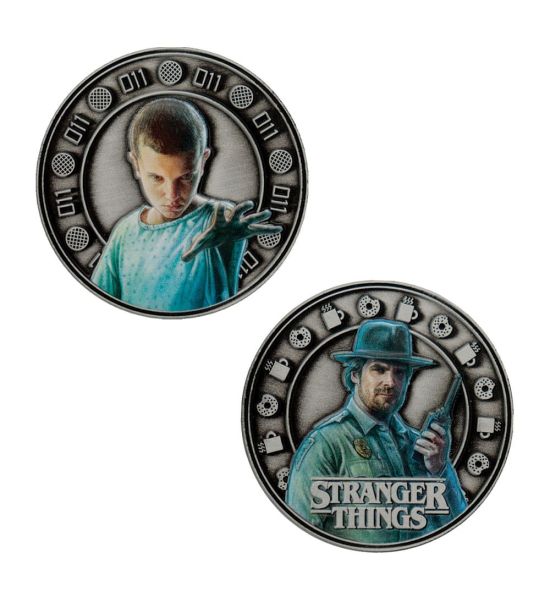 Stranger Things: Eleven & Hopper Collectable Coin (4cm) Preorder