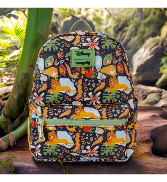 Loungefly: Disney Lion King 30th Anniversary Silhouette AOP Nylon Backpack