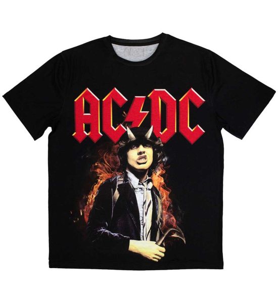 AC/DC: Angus Highway To Hell (Sublimation Print) - Black Sublimation T-Shirt