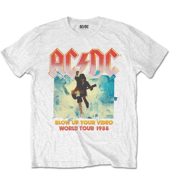 AC/DC: Blow Up Your Video - White T-Shirt