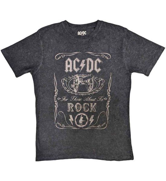 AC/DC: Cannon Swig (Dip Dye, Dye Wash) - Dip-dye On Black T-Shirt