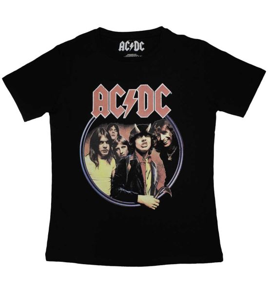 AC/DC: Highway To Hell Circle - Ladies Black T-Shirt