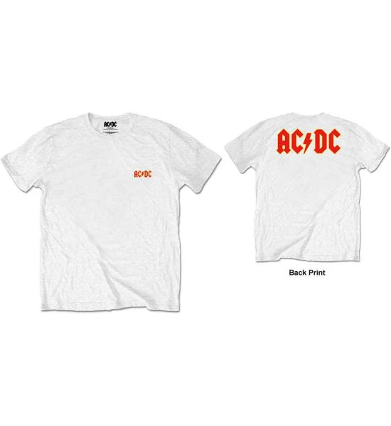 AC/DC: Logo (Back Print) - White T-Shirt