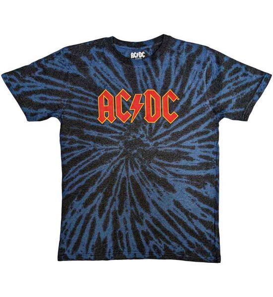 AC/DC: Logo (Dip Dye, Dye Wash) - Dip-dye On Black T-Shirt