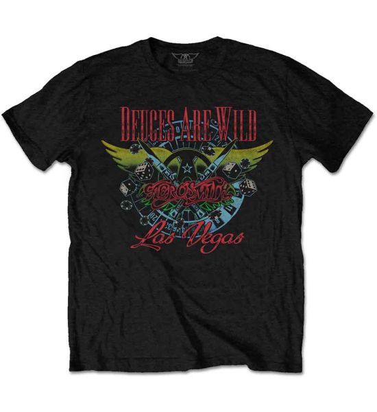 Aerosmith: Deuces Are Wild, Vegas - Black T-Shirt