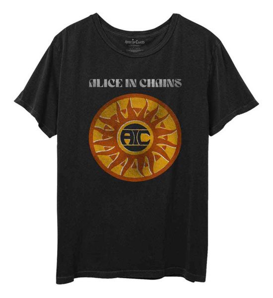 Alice In Chains: Circle Sun Vintage - Black T-Shirt