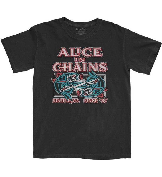 Alice In Chains: Totem Fish - Black T-Shirt