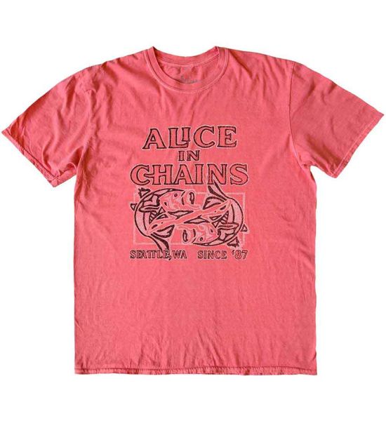 Alice In Chains: Totem Fish - Pink T-Shirt