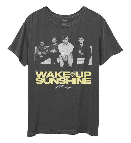 All Time Low: Faded Wake Up Sunshine - Charcoal Grey T-Shirt